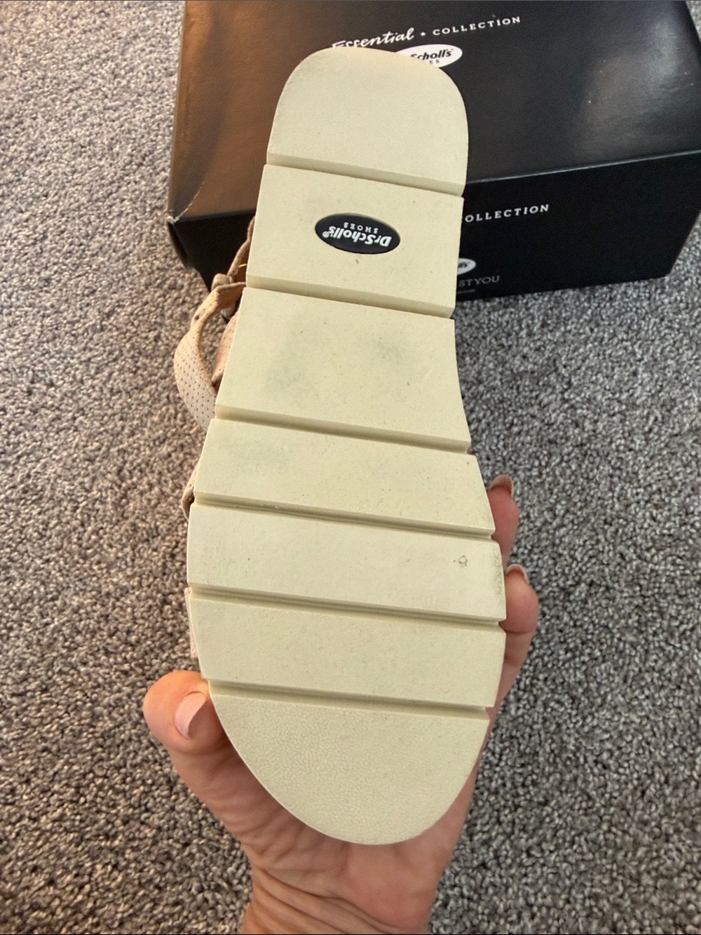 Dr. Scholl's Women's Tan Perforated Strappy Wedge Sandals - Picture 5 of 5
